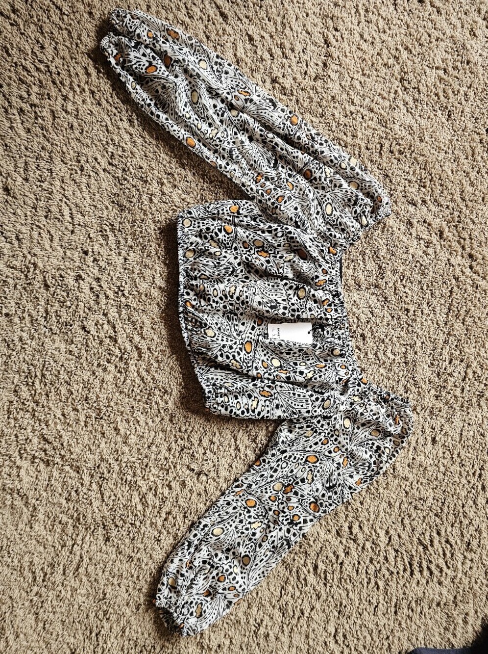Express X Rachel Zoe NWT Print Top Cropped Sz Med - Picture 6 of 12